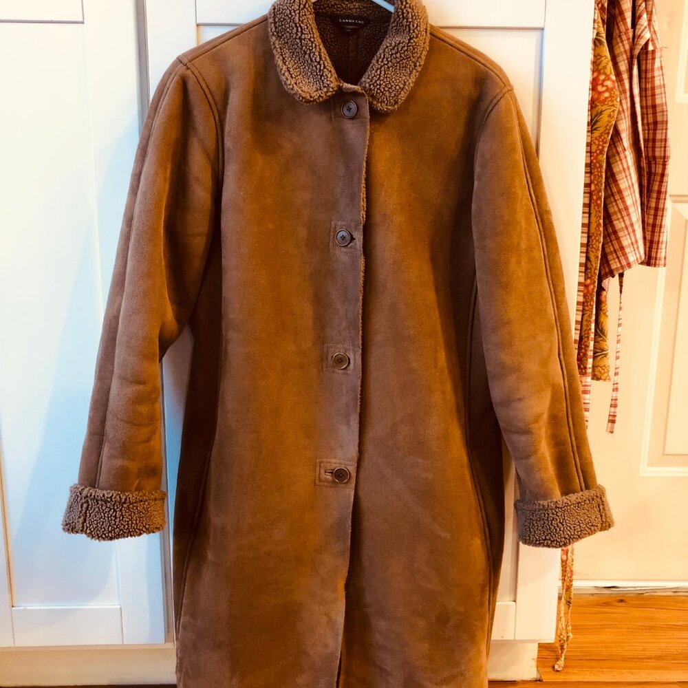 Lands End Women's Brown Coat Small